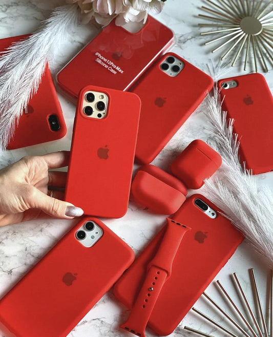 Husa iPhone Silicone Case Red